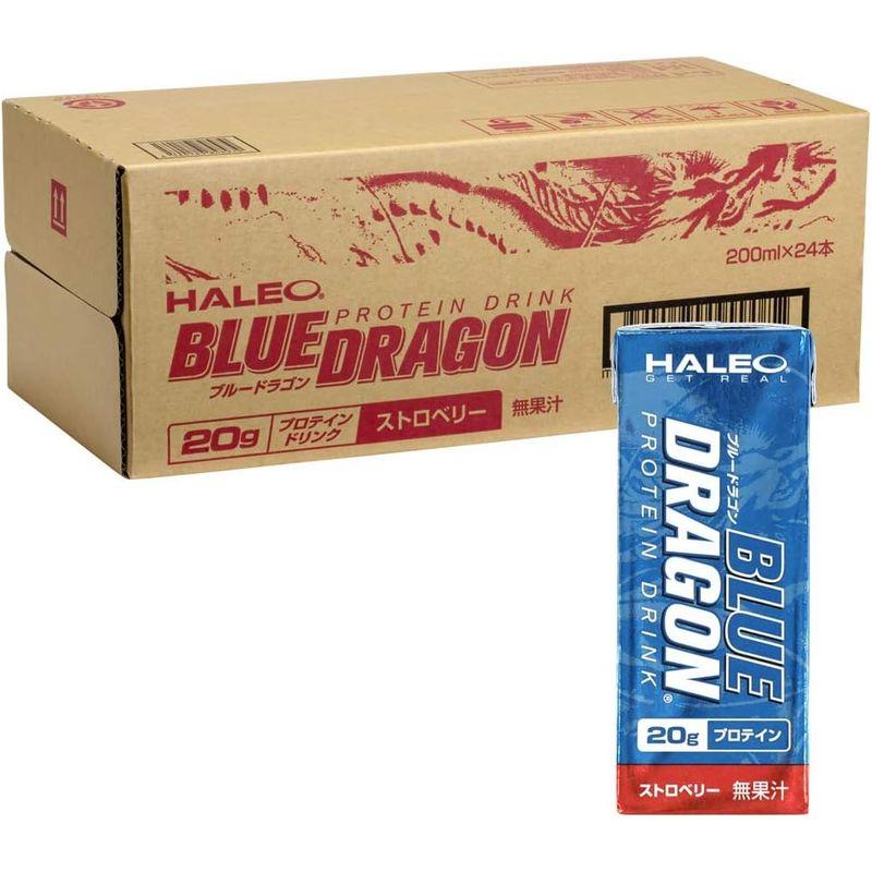 HALEO プロテインドリンク ブルードラゴン たんぱく質20g含有 200ml x 24パック ストロベリー味 プロテインドリンク ブルードラゴン たんぱく質20g含有 200ml 24パック ストロベリー味
