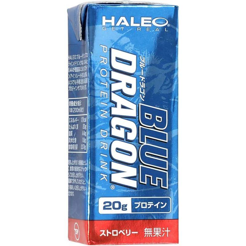 HALEO プロテインドリンク ブルードラゴン たんぱく質20g含有 200ml x 24パック ストロベリー味 プロテインドリンク ブルードラゴン たんぱく質20g含有 200ml 24パック ストロベリー味