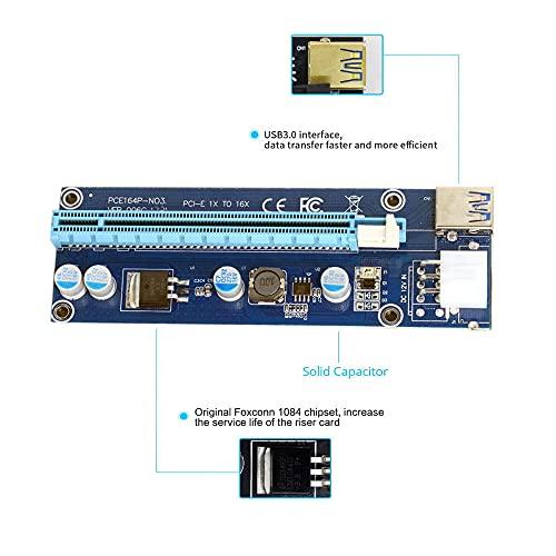 JSER PCI-E 1x - 16x マイニングマシン 強化エクステンダーライザーアダプター USB 3.0 & 6ピン電源ケーブル付き｜shop-kukui｜03