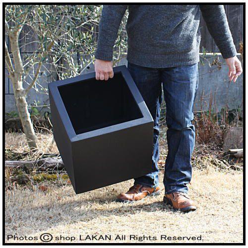 BLチェルトンハムW40cm キューブ型グラスファイバー樹脂製植木鉢