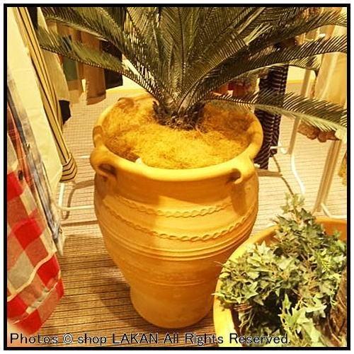 クレタ ディア A鉢 φ60cm 綺麗な曲線デザイン ギリシア テラコッタ製 大壺 / トラピサノ村産 GR-CC-34Aの画像