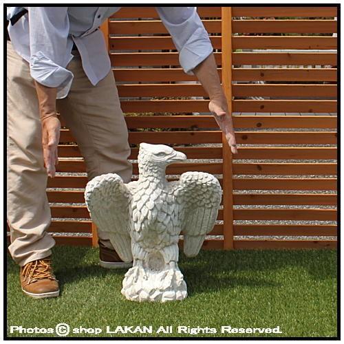 海辺の鷲・左H47cm イタリア製石造動物オブジェ / イタルガーデン社