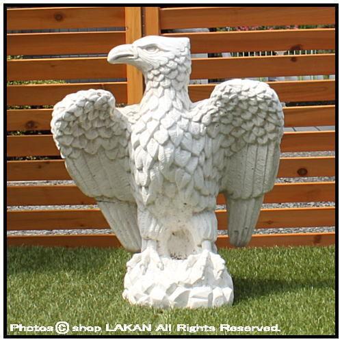 海辺の鷲(右向)H47cm イタリア製洋風庭園 石造鳥オブジェ / イタルガーデン社 TE0389