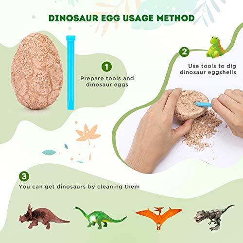 発掘恐竜化石の卵 割れる12個の卵 ユニークな恐竜化石卵 12頭のかわいい恐竜を発見する楽しいおもちゃ 3 4 5 6 7 8 9-12 並行輸入｜shop-lemon｜03
