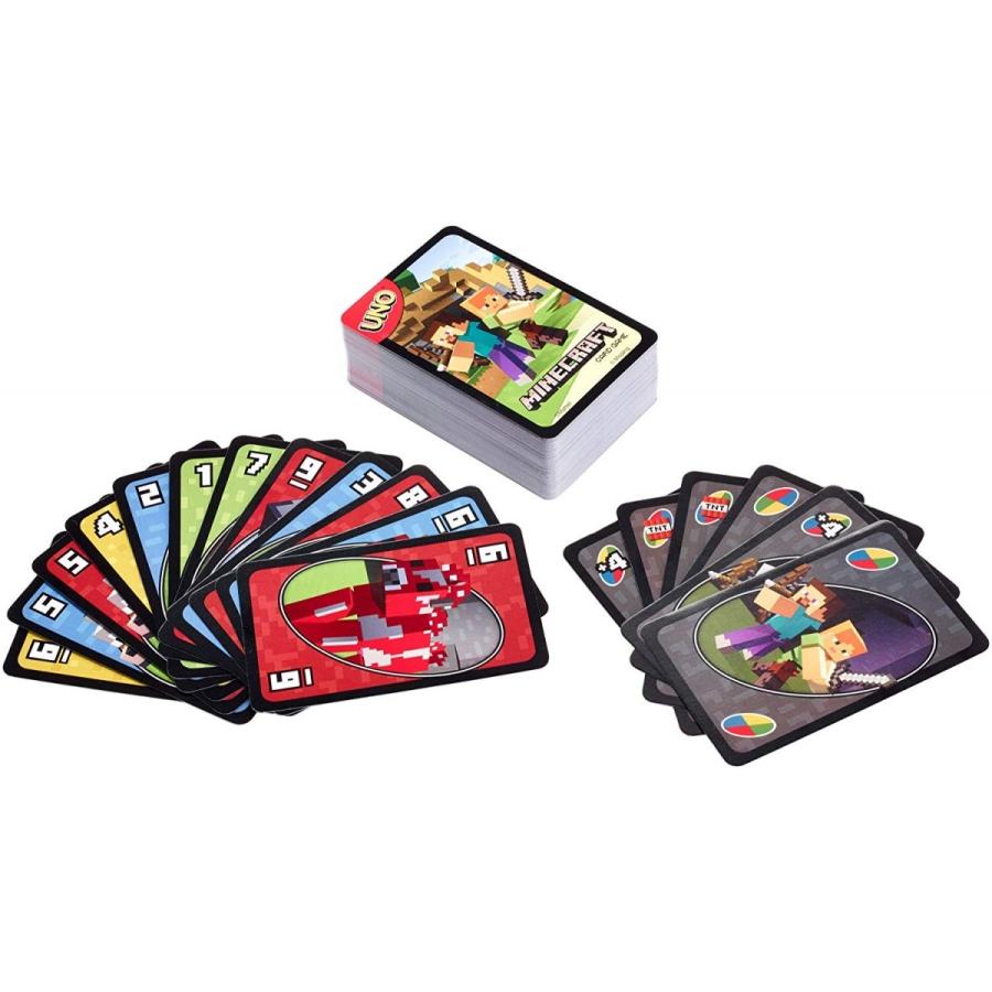 【並行輸入品】 ウノ マインクラフト カードゲーム マテル 缶ケースパッケージ UNO MINECRAFT Card Game 並行輸入品  メール便送料無料