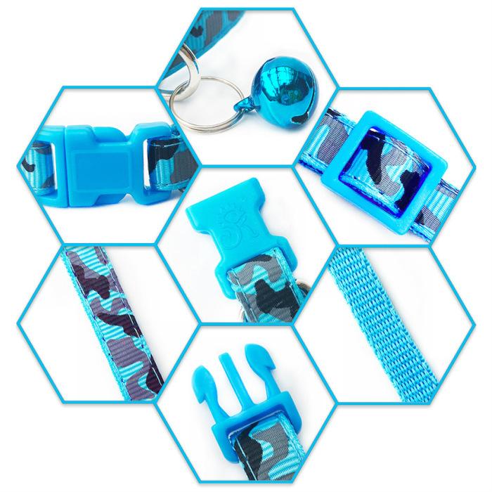 首輪 カラー 迷彩 犬 猫 兼用 カモフラージュ S M ネコちゃん