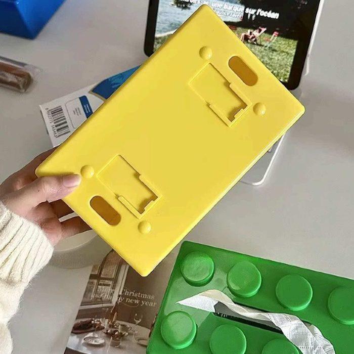 ティッシュボックス コンパクトサイズ ブロック型 小さめ 6色