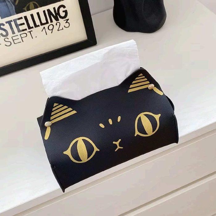 ティッシュケース コンパクトサイズ 猫 小さめインテリア雑貨 可愛い