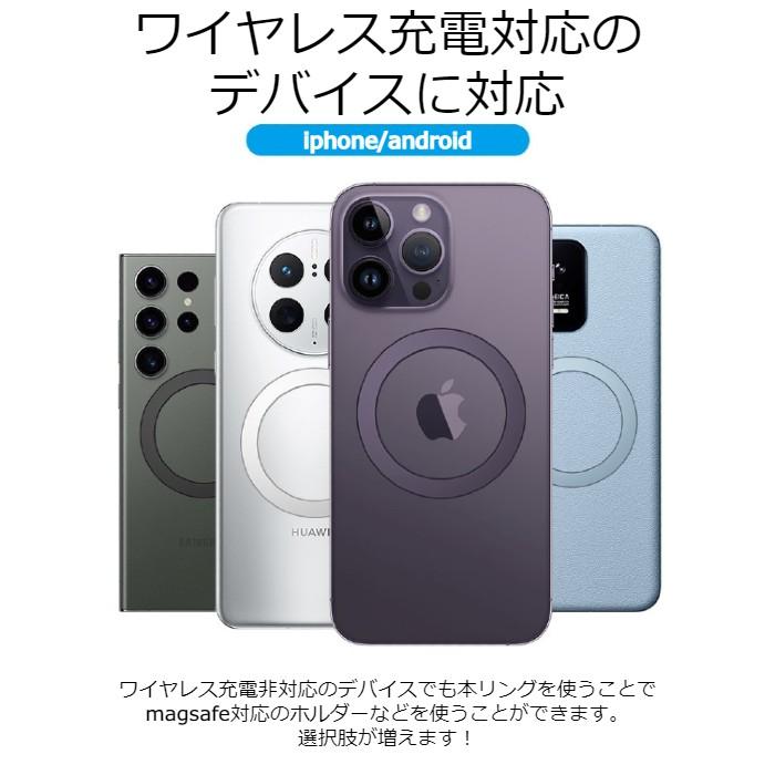 magsafe 対応 メタルリング マグネット内蔵 1枚 全10色 貼り付け用台紙