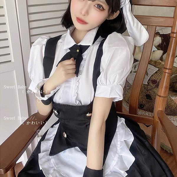 うさ耳 メイド服 バニー コスプレ衣装 4点セット セクシー うさ耳 メイド服 バニー コスプレ衣装 4点セット セクシー