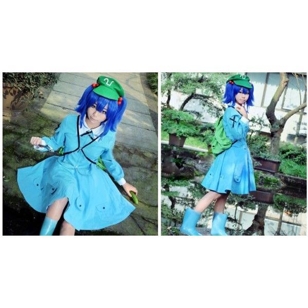 コスプレ衣装 東方Project 河城にとり ウィッグ 靴 風神録 コスプレ衣装 東方Project 河城にとり ウィッグ 靴 風神録