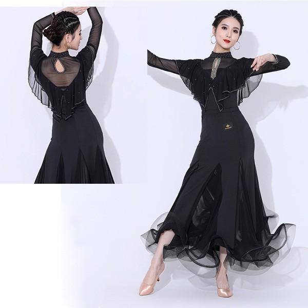 新品！Dance Queen シースルー フリル レッスンウェア 社交ダンス 新品