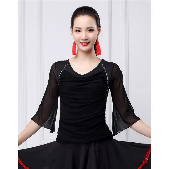 社交ダンス トップス 女性 衣装 上着 競技着 モダンラテンダンス用上着