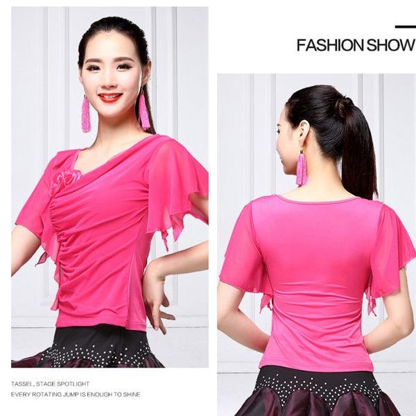 社交ダンス トップス 女性 衣装 上着 競技着 モダンラテンダンス