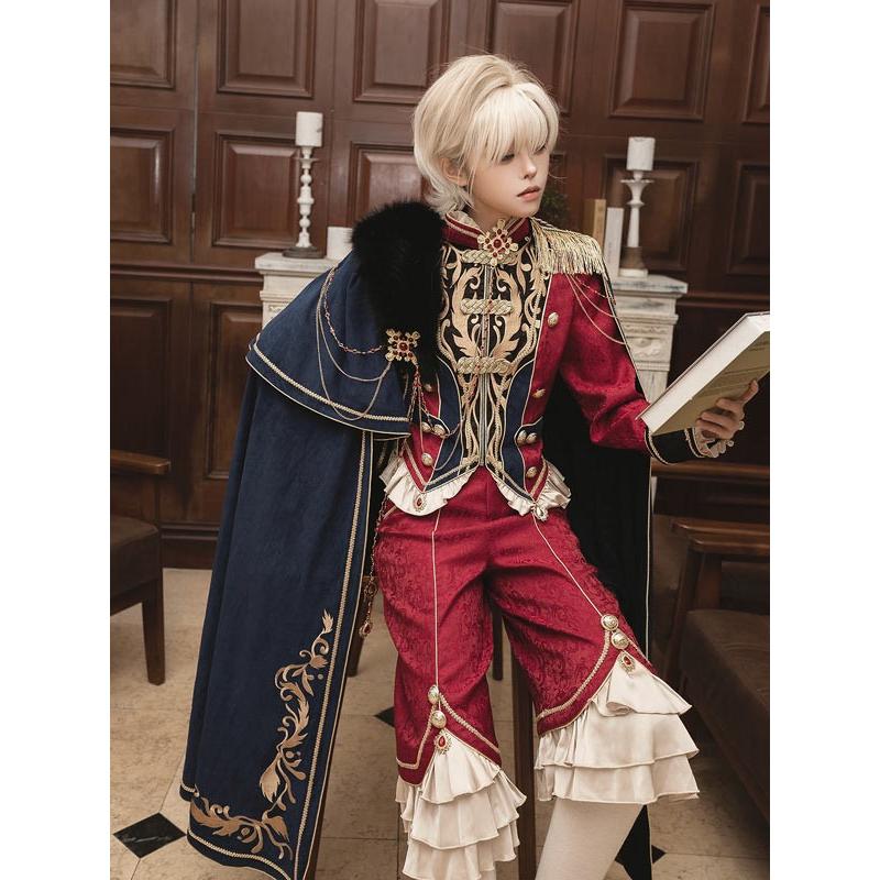 ロリータ 王子風 コスプレ セット 中世ヨーロッパ風 ゴスロリ服 皇子風