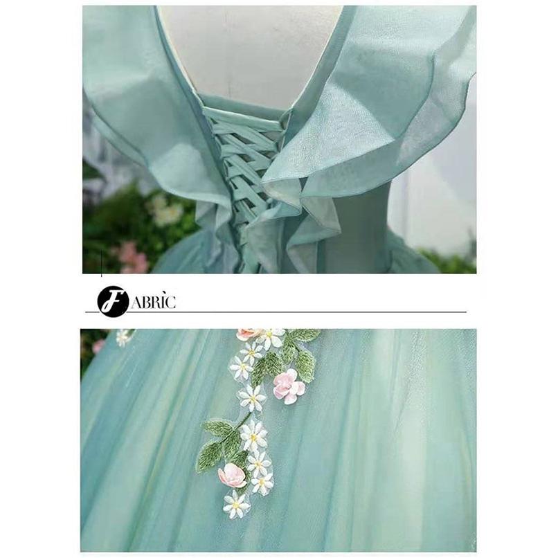 ロングドレス カラードレス プリンセス 編み上げ 背中開き 花柄 ロングドレス カラードレス プリンセス 編み上げ 背中開き 花柄