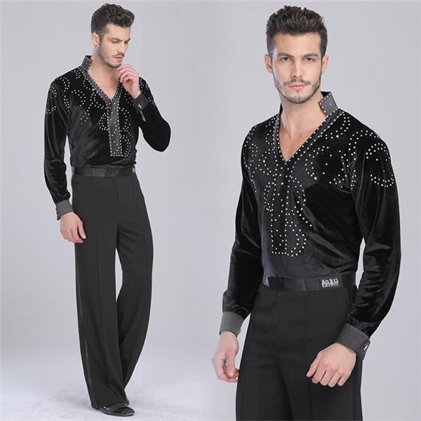 男性社交ダンス 衣装 競技着 メンズ ダンス用シャツ 男性用 ダンス 上