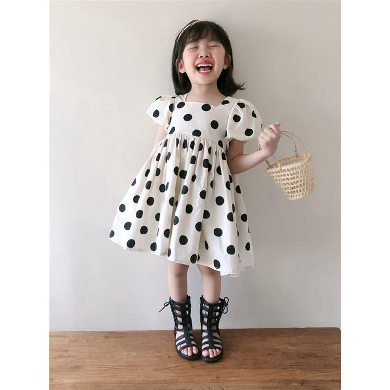 ワンピース 女の子 水玉柄 ドット ドレス ナチュラル きれいめ 大人