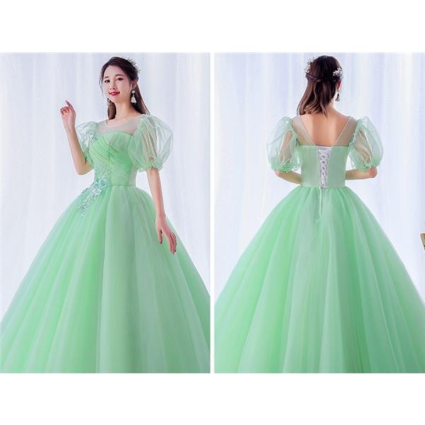 カラードレス ウェディングドレス ロングドレス 演奏会 ピアノ 発表会