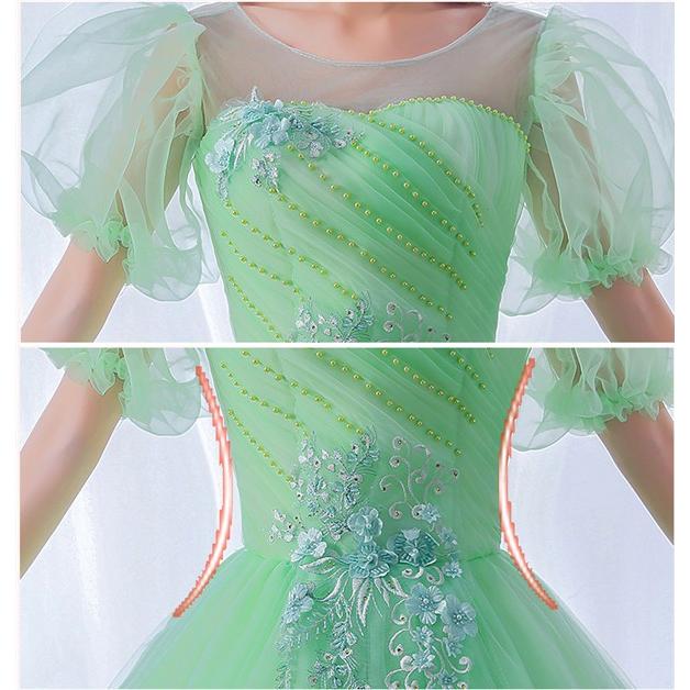 カラードレス ウェディングドレス ロングドレス 演奏会 ピアノ 発表会