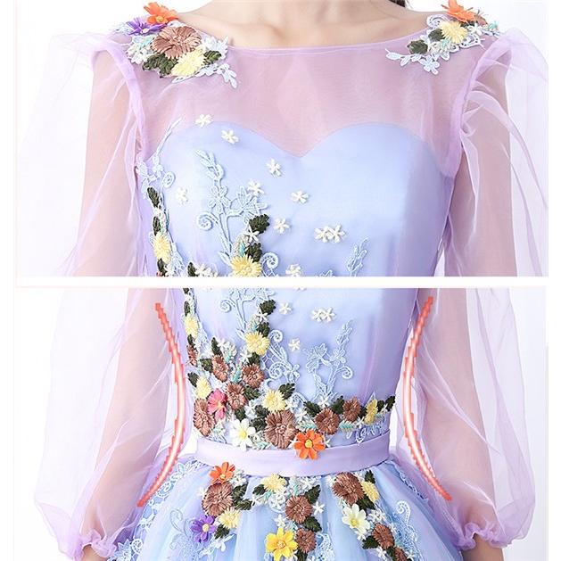 カラードレス ウェディングドレス ロングドレス 演奏会 ピアノ 発表会