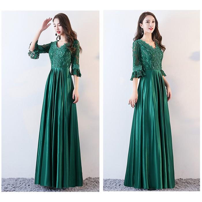 Vネック パーティードレス ブライズメイド 司会者 花嫁 結婚式 ホテル