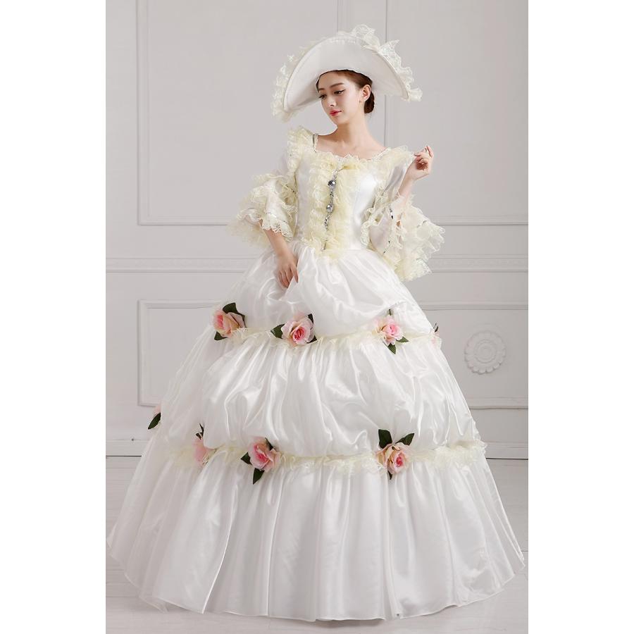 ホワイトドレス 貴族 服 オーダーメイド可小さいサイズ 大きいサイズ