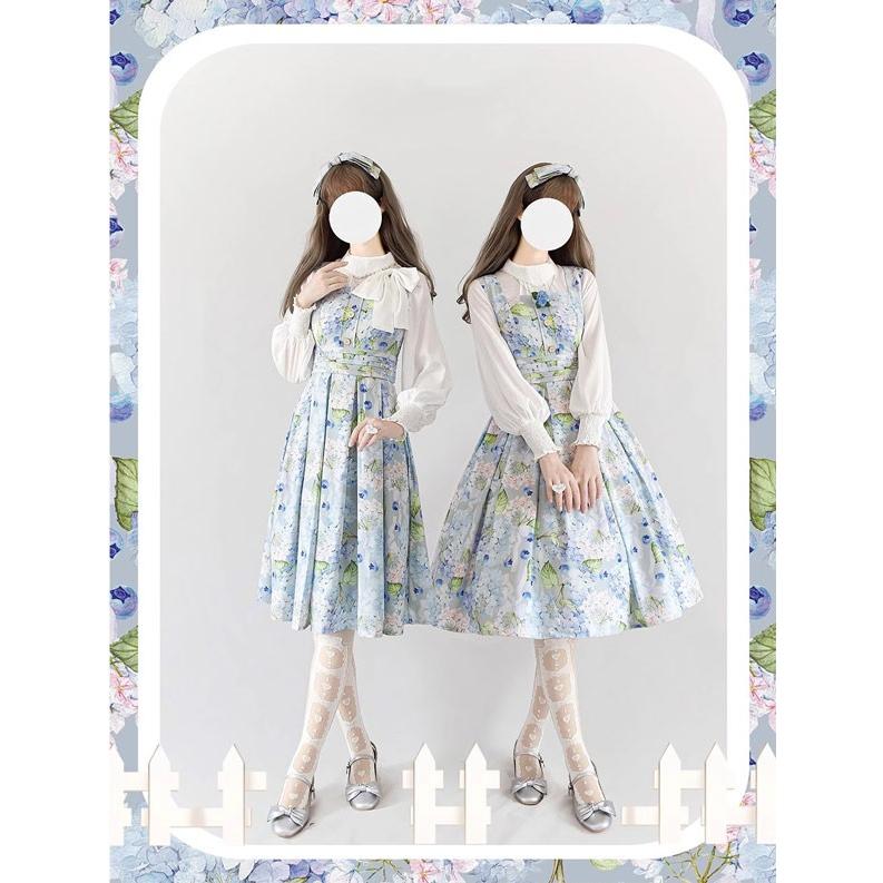 ロリータ ワンピース 花柄 レディース ゴスロリ ミモレ丈 クラロリ