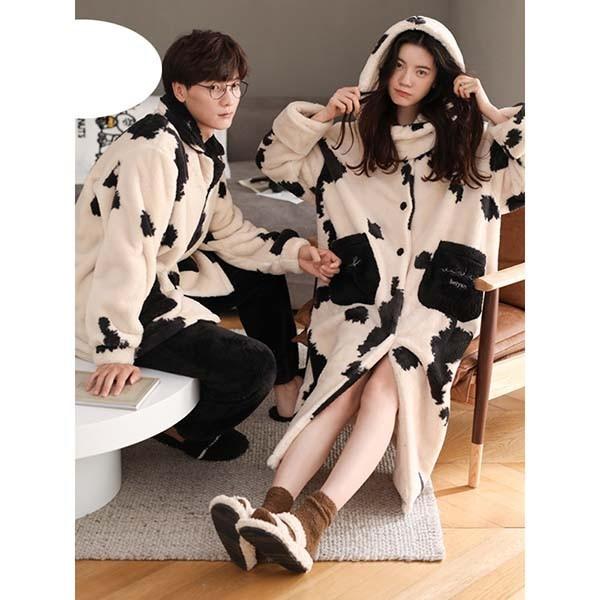 ペアパジャマ 冬 もこもこ 大きいサイズ ペア 部屋着 ポケット付き