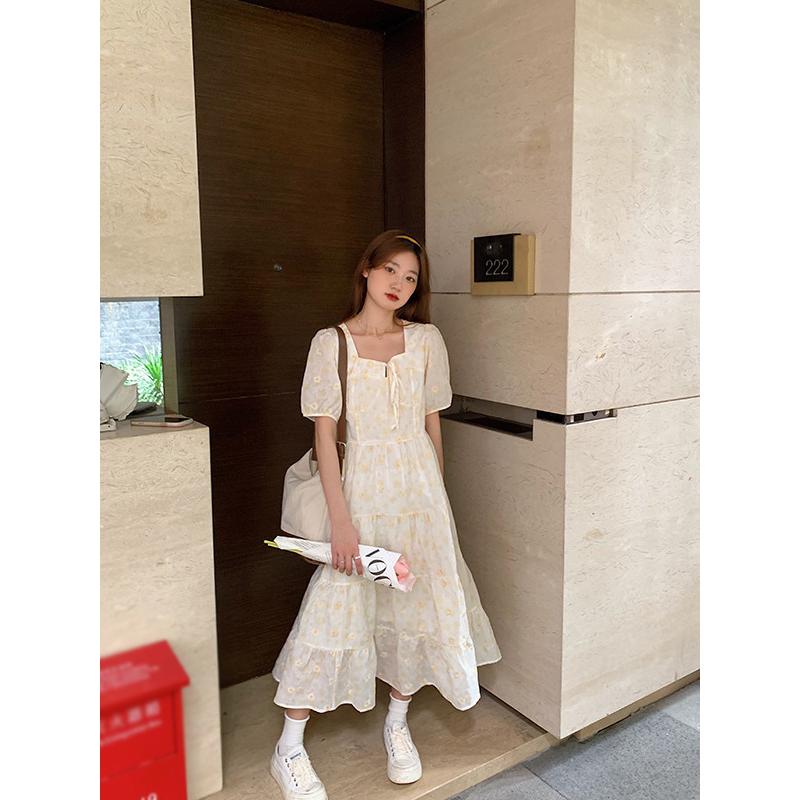 ワンピース 大人可愛い 夏ワンピース レディース 袖あり 半袖 ロング丈