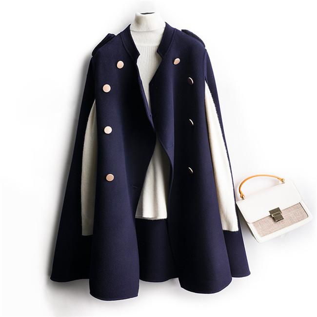 ケープ コート マントコート ウール混ケポンチョコートアウター