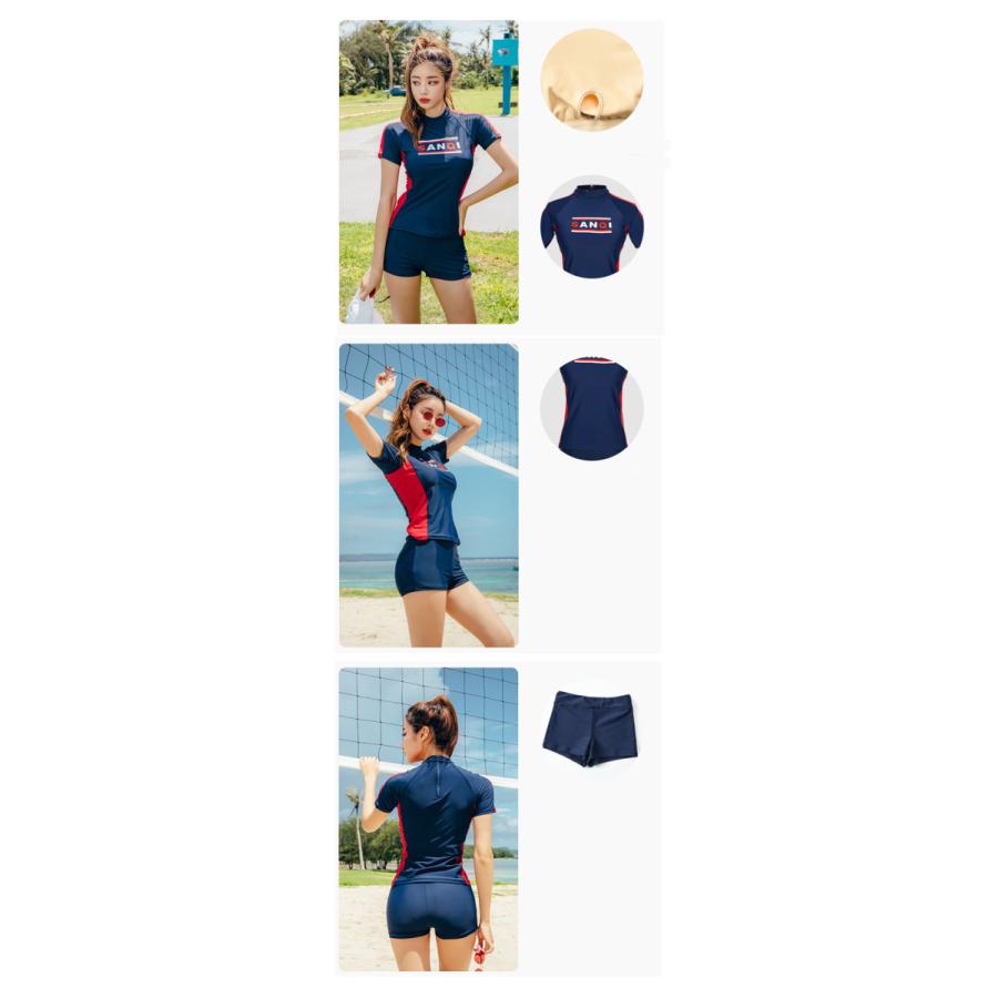 スポーツ 水着 体型カバー レディース フィットネス水着 2点セット