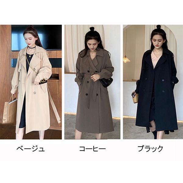 トレンド ラペル ベルト付き スプリングコート コート トレンチコート