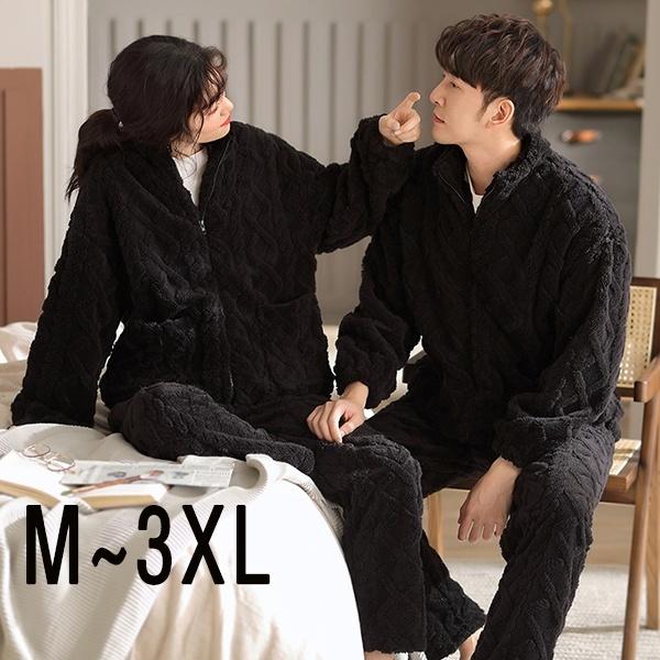 カップルパジャマ ペアパジャマ 寝間着 寝巻き ペア ルームウェア フリース ペアルック 上下セット 夫婦 裏起毛 もこもこ 冬向き お揃いパジャマ Df376y6 マンテンショップ 通販 Yahoo ショッピング