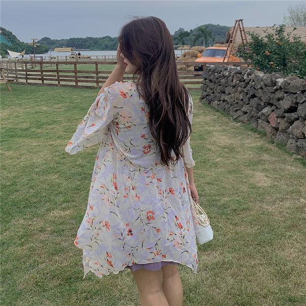 ワンピース水着 体型カバー スモック付 水着 レディース 大きいサイズ