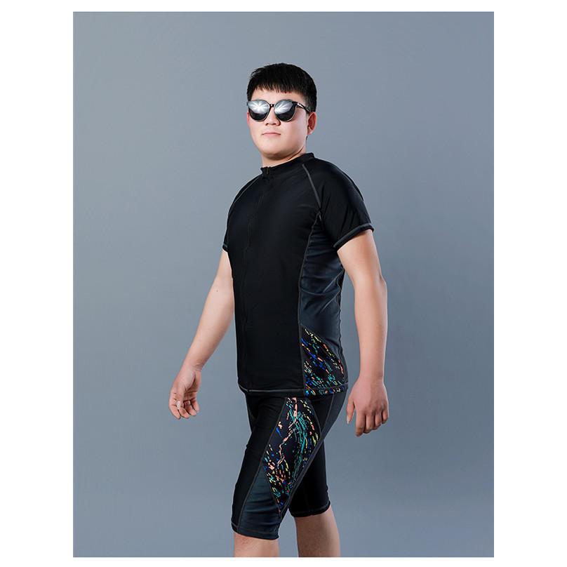 水着 メンズ 上下セット セットアップ パパ 半袖 黒 ラッシュガード