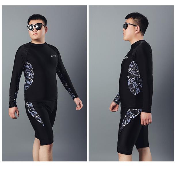 水着 メンズ 上下セット セットアップ パパ 半袖 黒 ラッシュガード