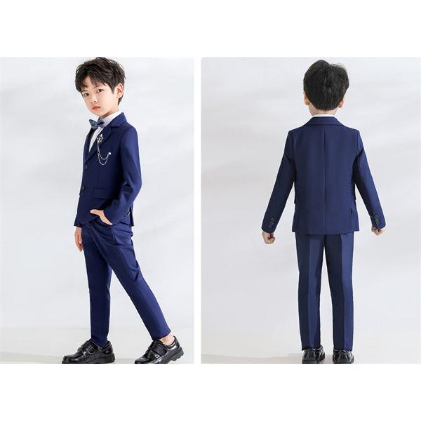 子供 スーツ 男の子 フォーマル 7点セット ジャケット ベスト シャツ