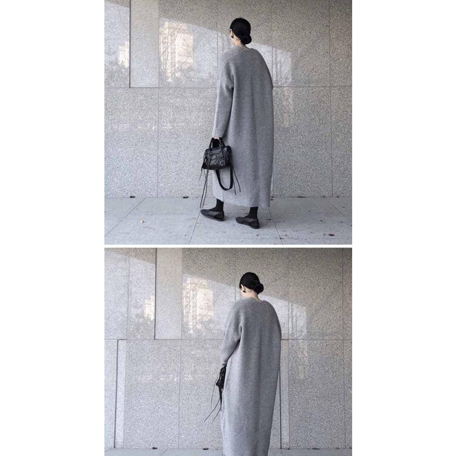 ロングカーデ ニット ロング カーディガン セーター レディース 毛糸