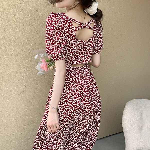 ワンピース リゾートワンピ 背中 開き レディース 夏ワンピ 赤 ワンピース リゾートワンピ 背中 開き レディース 夏ワンピ 赤