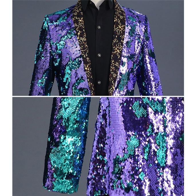ジャケット（単品）ステージ 衣装 メンズ 舞台 スパンコール 王子様 M