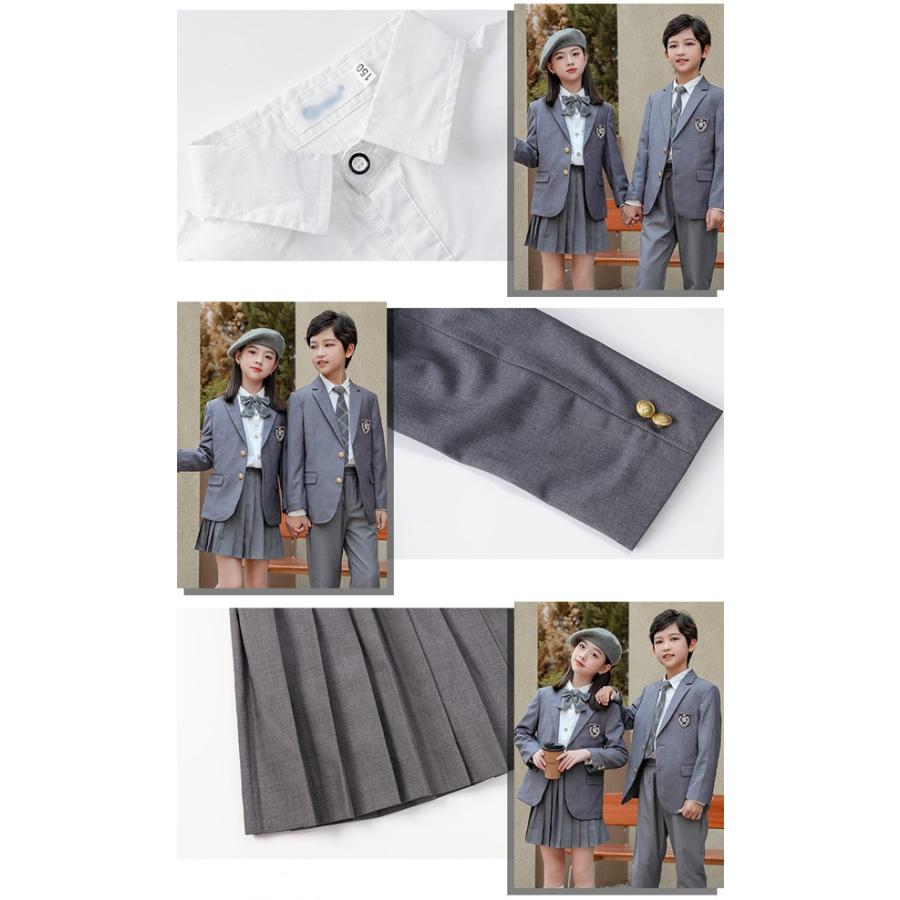 入学式 卒業式 制服 スーツ チェック柄 男女兼用 セット ジュニア