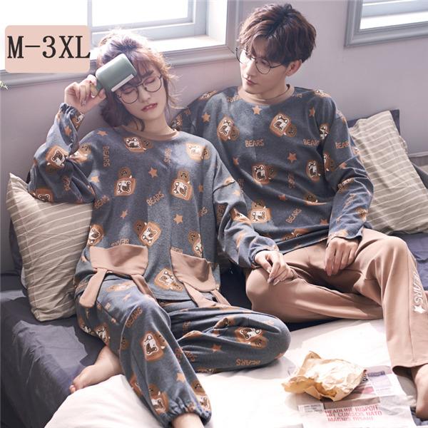 新作 春 秋 カップル パジャマ あったかパジャマ レディース メンズ 部屋着 ルームウェア ペアパジャマ 長袖 韓国 長袖 長パンツ 寝巻き Dh216d4 マンテンショップ 通販 Yahoo ショッピング