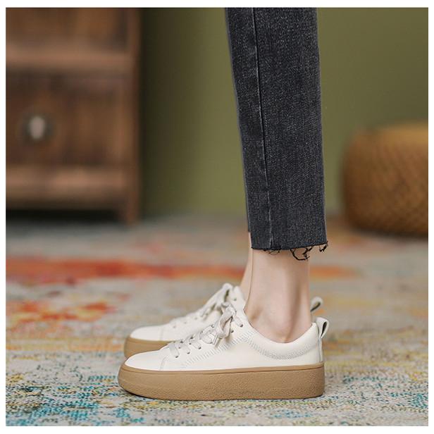 厚底スニーカー 白 レディース インヒールスニーカー スリッポン