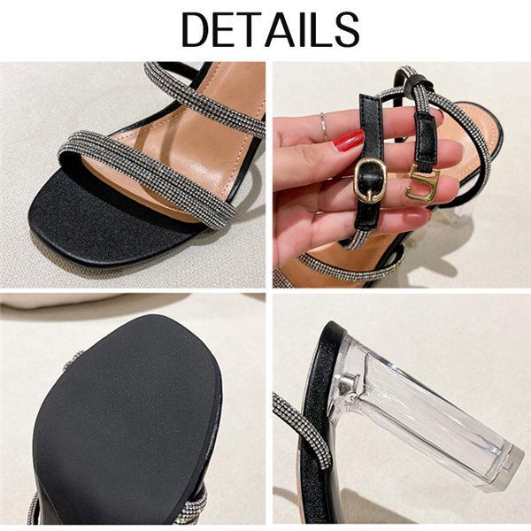 サンダル レディース かかと有り 選べるヒール 7cm 9cm