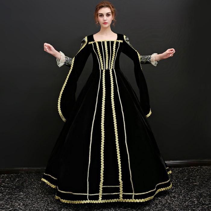 舞台衣装、ステージ衣装、ハロウィンパーティー 貴族服 カラードレス 編み上げ ハロウィン 舞台 衣装 演出 ヨーロッパ