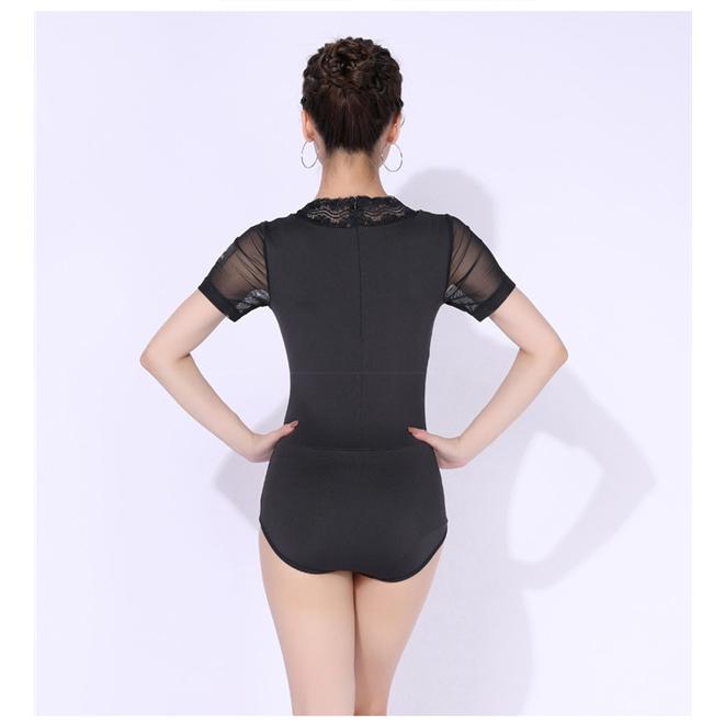 社交ダンス ダンスウェア 半袖 長袖 黒 赤 レオタード 社交ダンス衣装