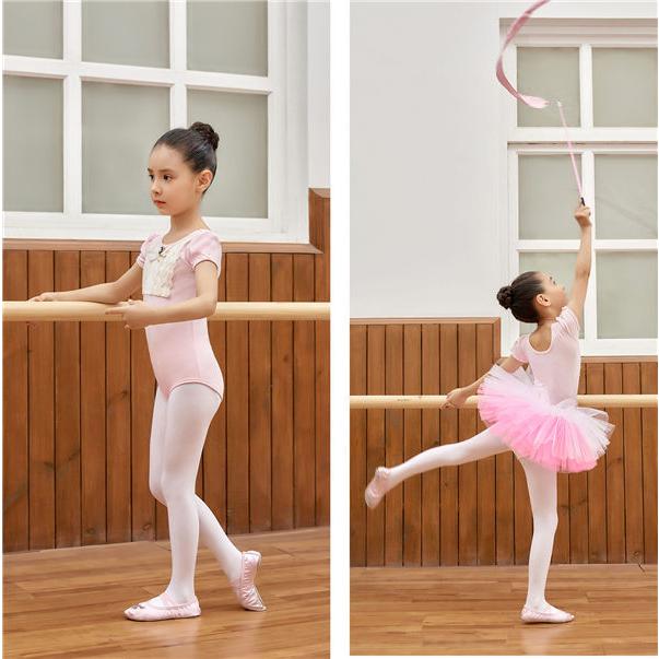 バレエ レオタード キッズ 子供服 キッズレオタード 半袖 パフスリーブ