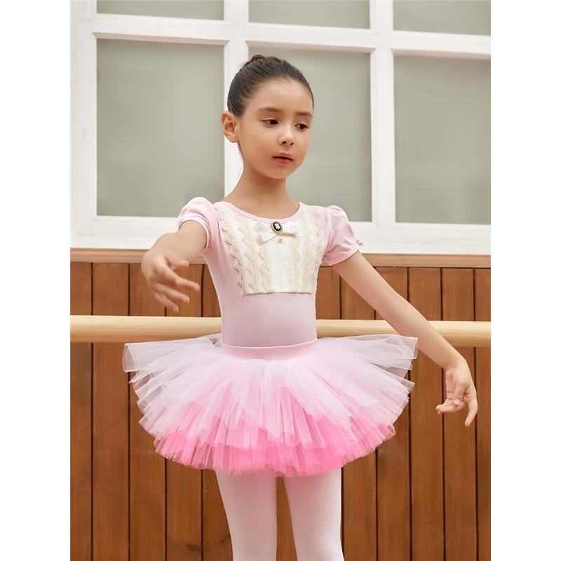 バレエ レオタード キッズ 子供服 キッズレオタード 半袖 パフスリーブ