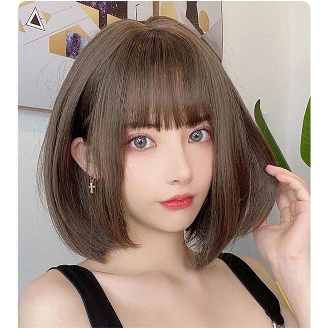 ウィッグ フルウィッグ ブラウン ボブウィッグ ボブヘアー ショート